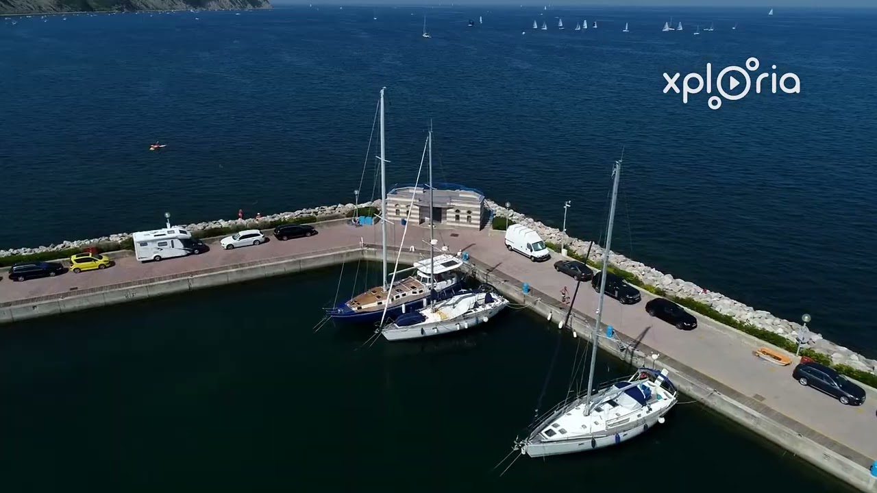 Izola Marina, yacht marina, Gmina Izola, Slovenia 2018.07 aerial video