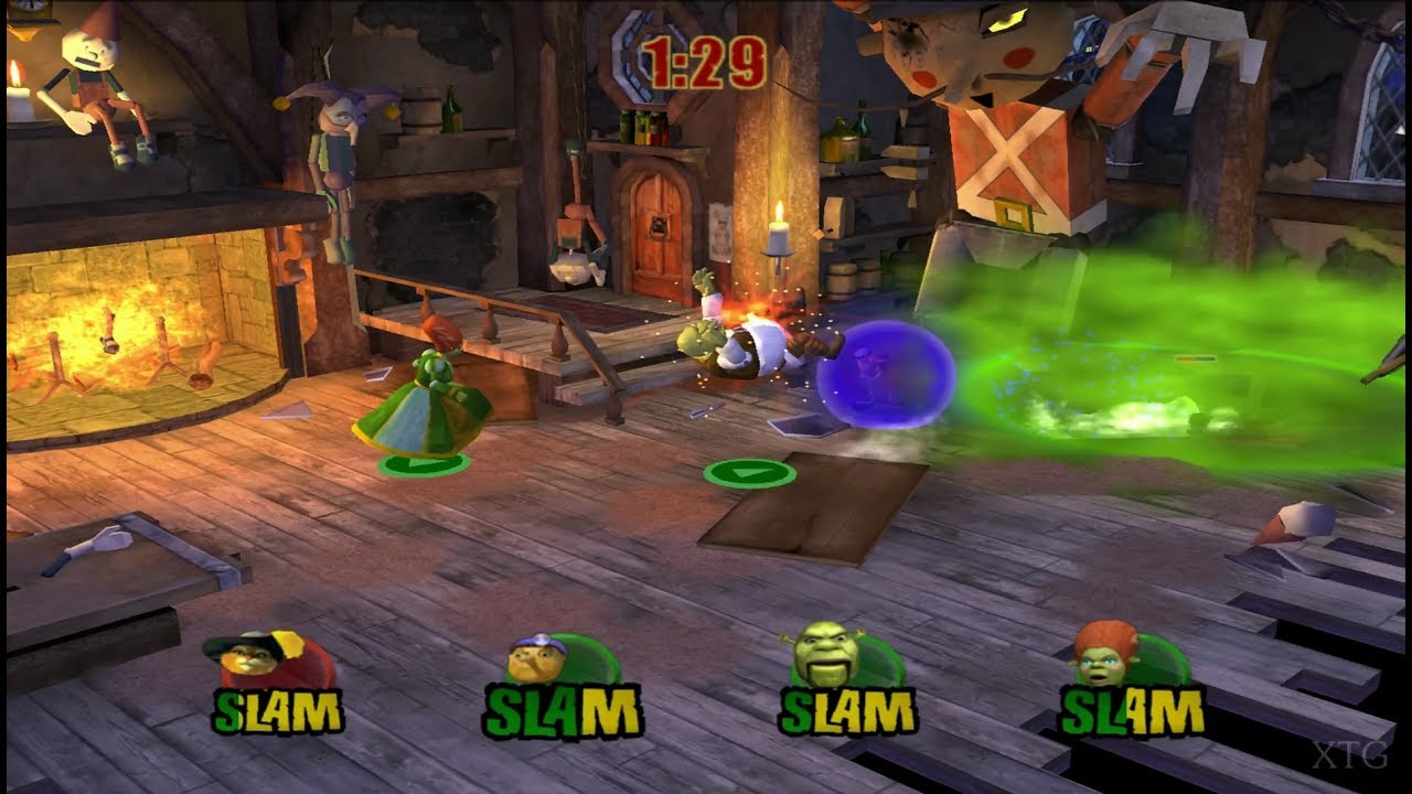 Шрек СуперСлэм PS2 Геймплей HD (PCSX2)