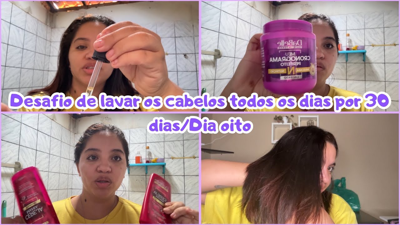 Desafio de lavar os cabelos todos os dias por 30 dias/Dia oito
