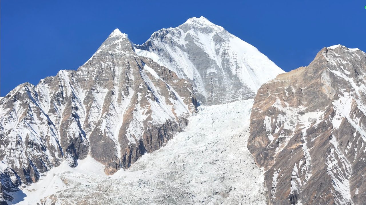 NEPAL 4K - DHAULAGIRI east face & glacier, video II, DJI dron flight, 562951413