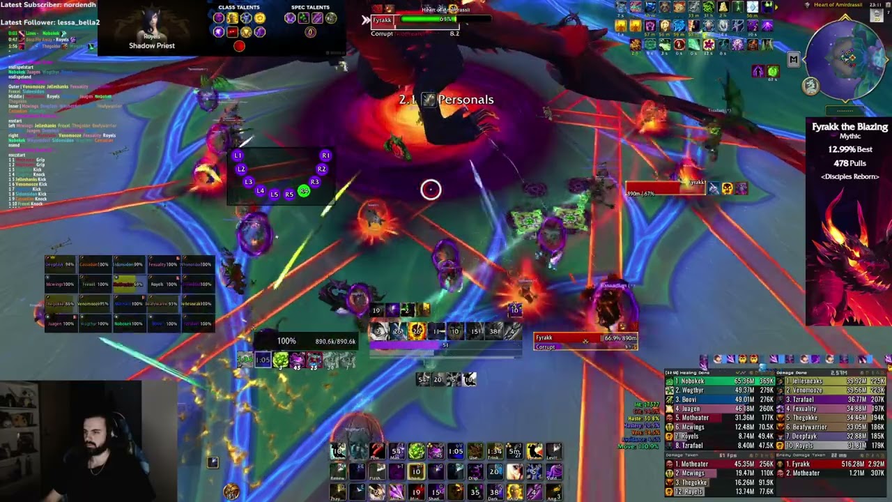 Mythic Fyrakk Shadow Priest kill pov