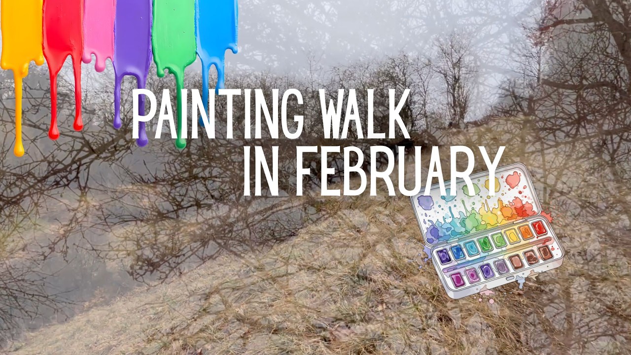 Silent walk with landscape painting