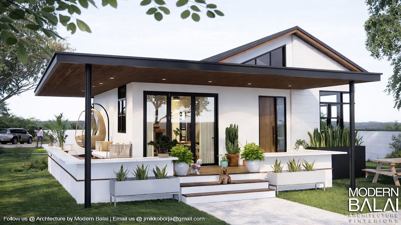Simple and Elegant Modern Bungalow House Design Low Budget | 3-Bedroom