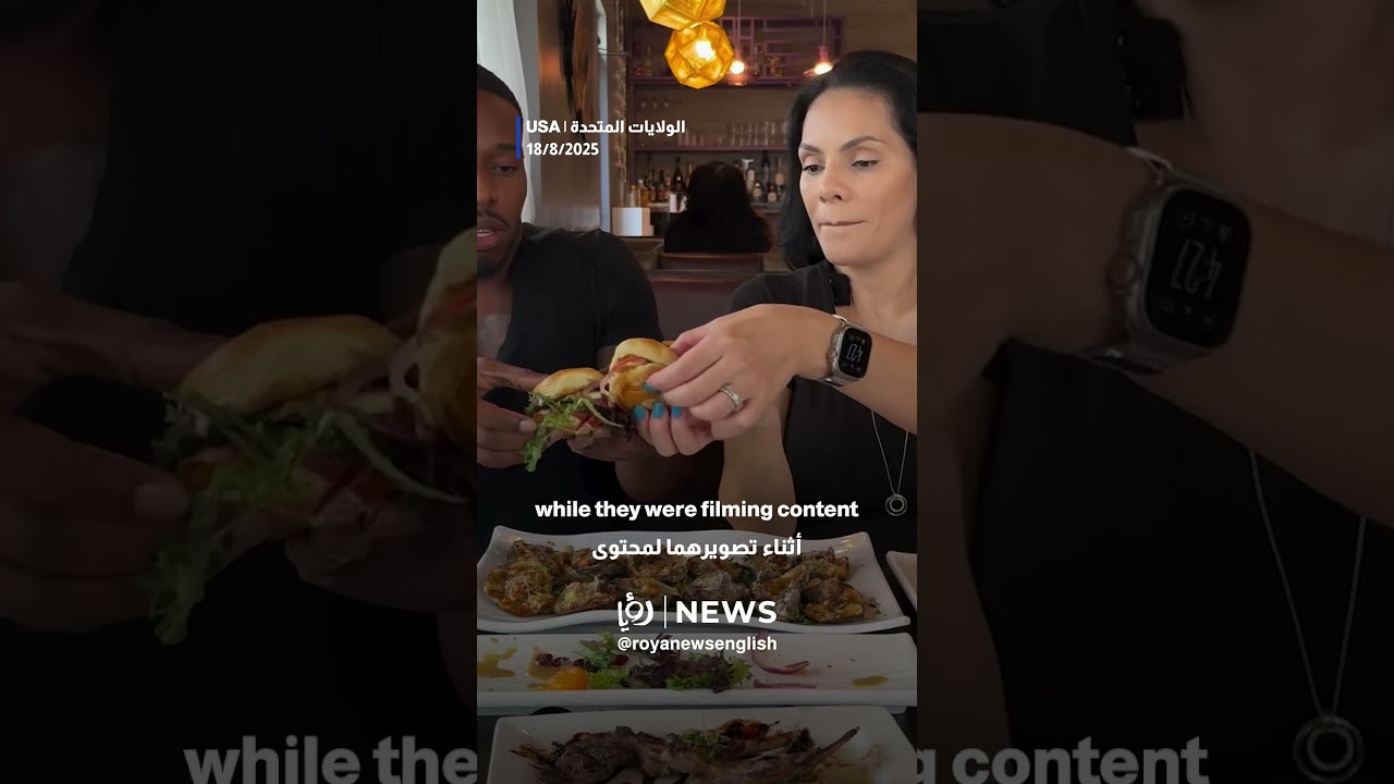 Car crashes into restaurant hitting food influencers while filming