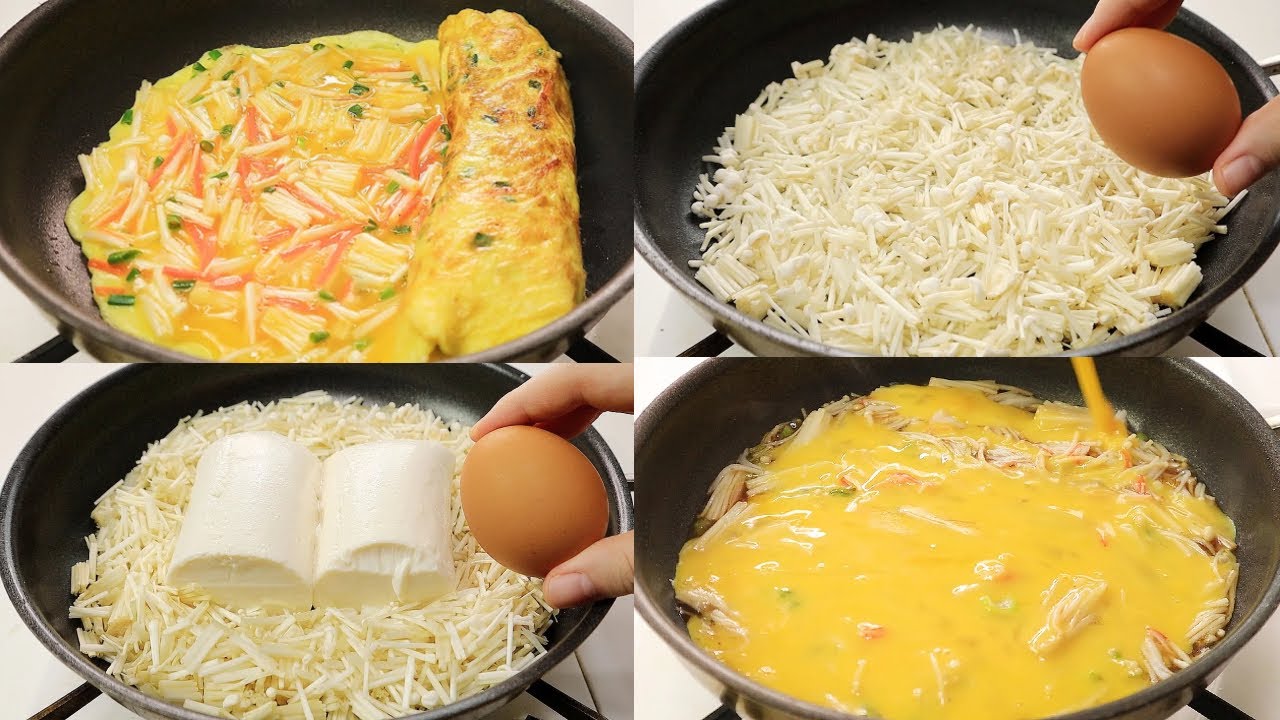 밥대신 팽이버섯 요리 9가지! 살 빠지고 매일 먹기 좋은 팽이버섯 요리👍💯