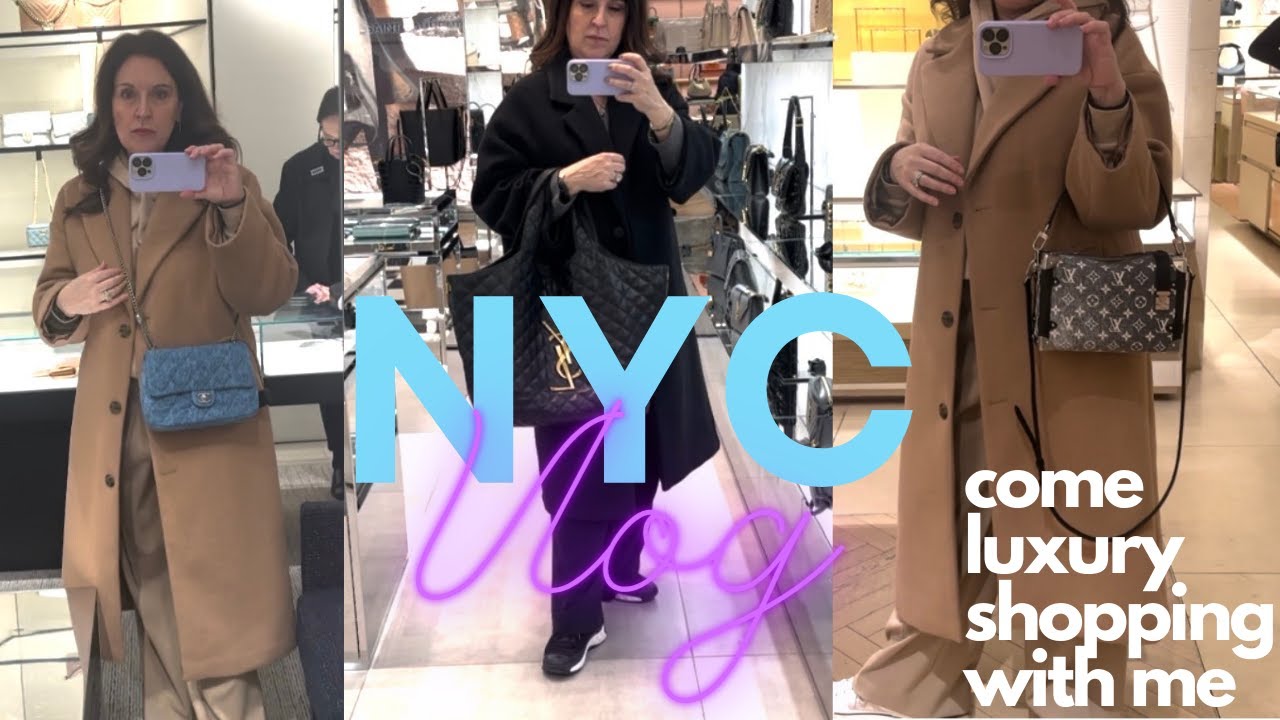 NYC LUXURY SHOPPING VLOG - Chanel 23P Launch, Louis Vuitton, Gucci, YSL, Ferragamo