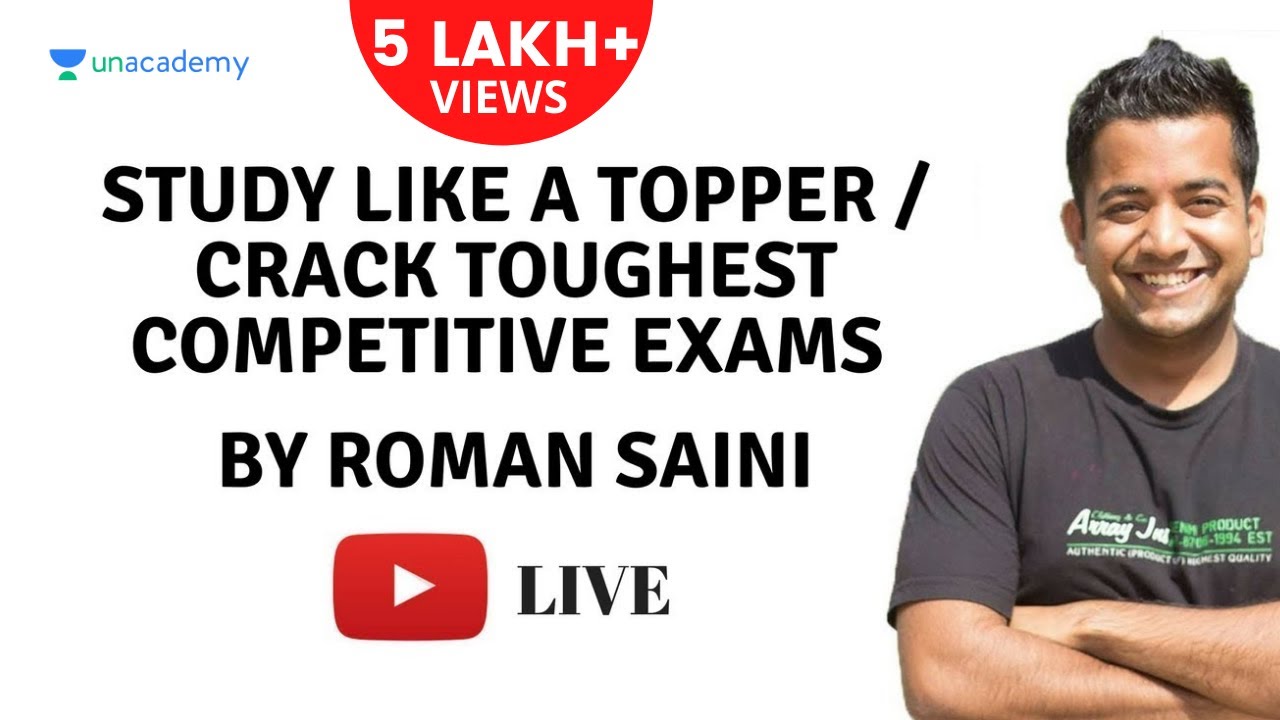 Study like a topper | Crack competitive exams (UPSC/SSC/Bank/Railways/JEE/PMT) in हिंदी |Roman Saini