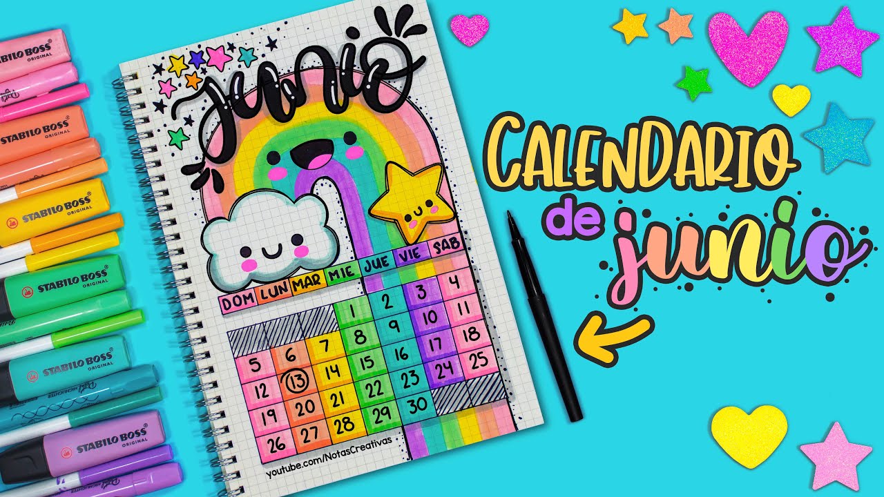 Cómo hacer tu CALENDARIO DE JUNIO KAWAII - BULLET JOURNAL IDEAS