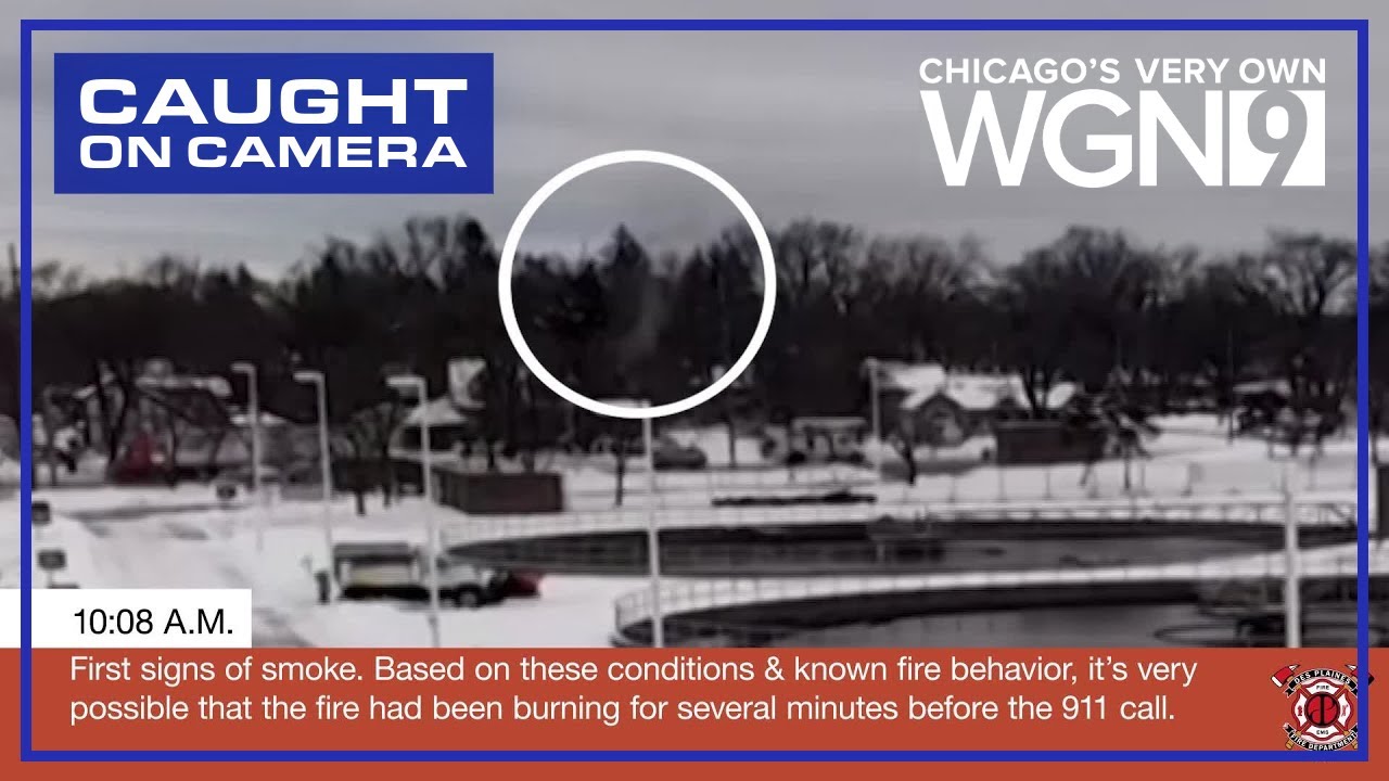 Surveillance video of Des Plaines fire