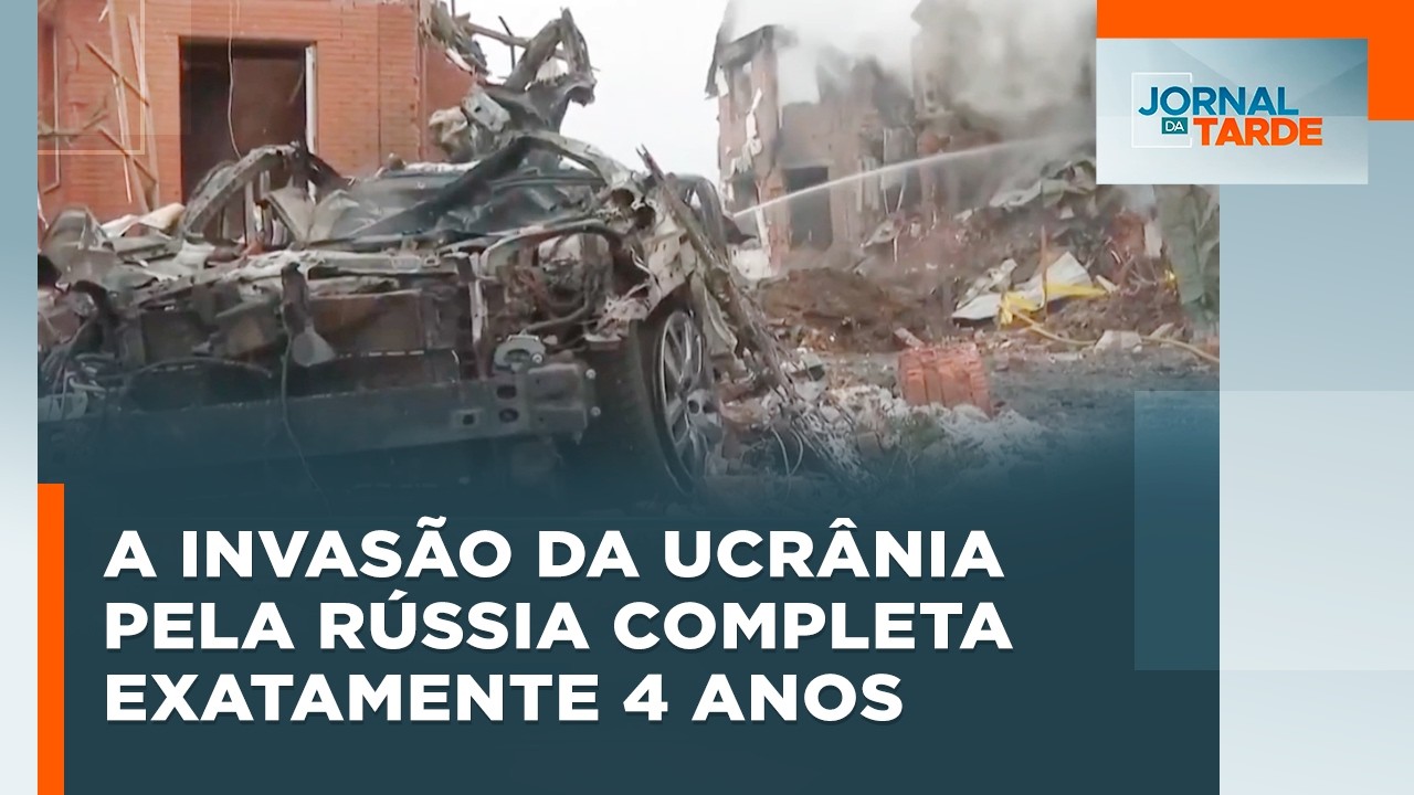 A invasão da Ucrânia pela Rússia completa exatamente 4 anos