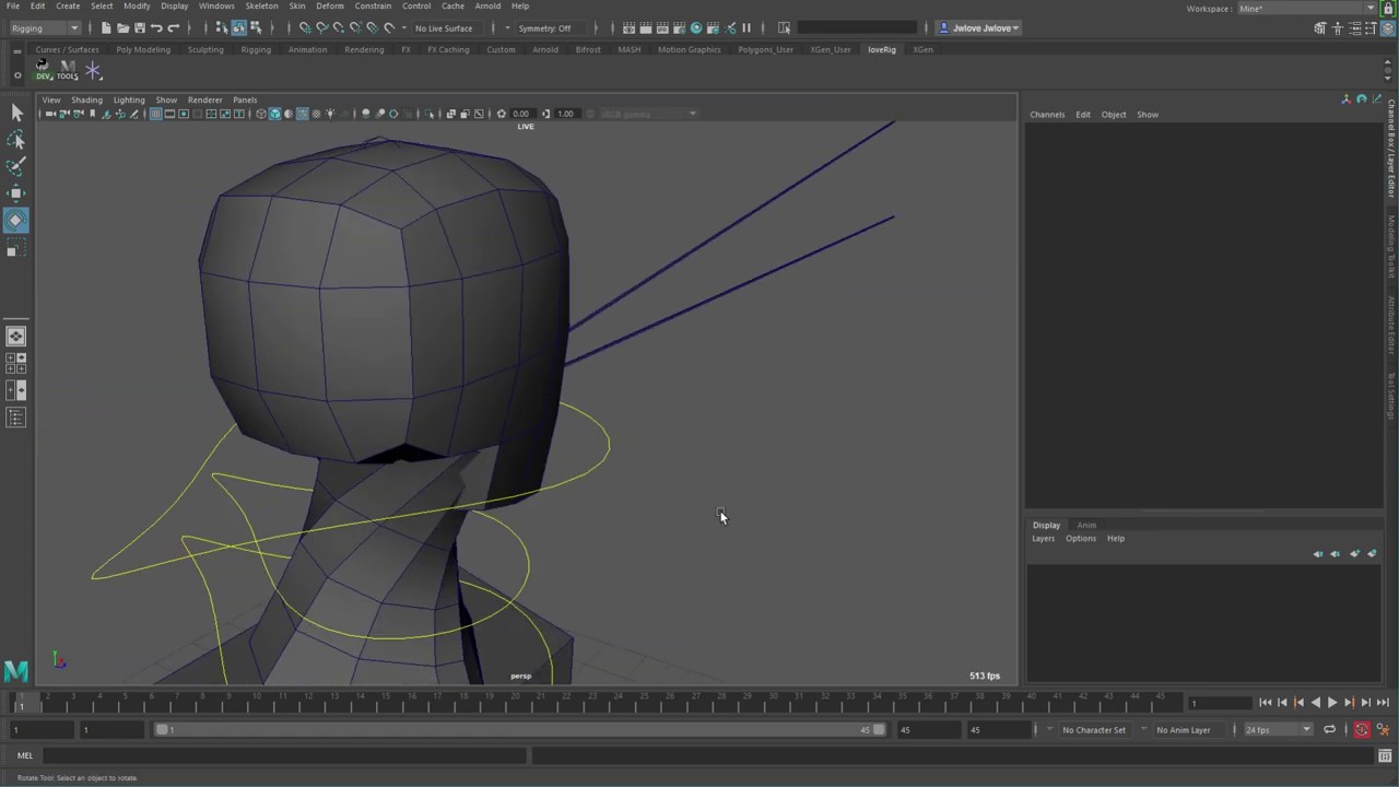neck twist rigging experiment (in Maya)
