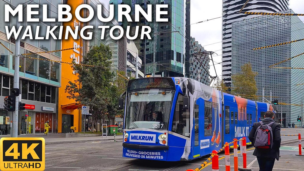 Melbourne City Walking Tour - From Swanston Street to La Trobe Street | 4K Video