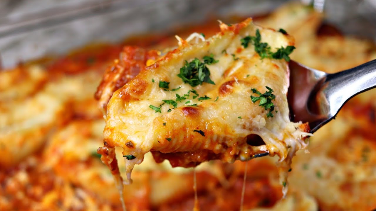SUPER Extra Cheesy Stuffed Shells Recipe