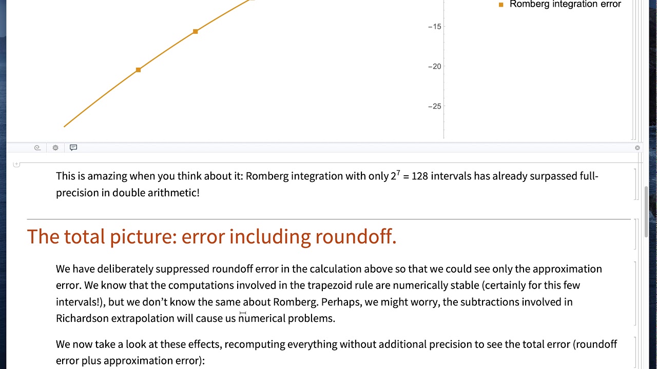 Demonstration of Romberg Integration