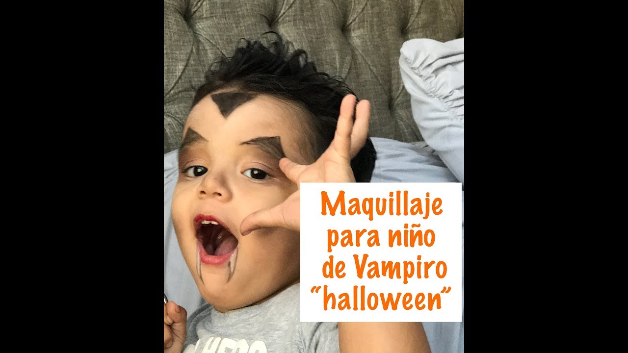 Maquillaje de HALLOWEEN para NIÑO rápido+en 3 minutos+VAMPIRO