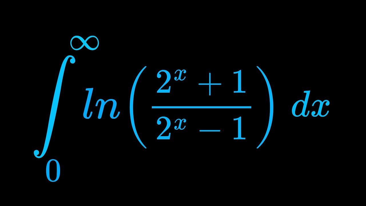 Monster Integral of ln(2^x+1/2^x -1) dx from 0 to infinity