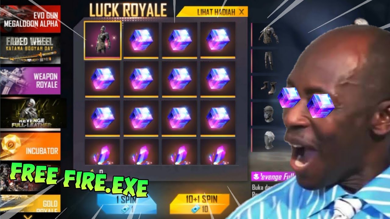 FREE FIRE.EXE - BUG SPIN ROYALE EXE ( ff exe, ff lucu )