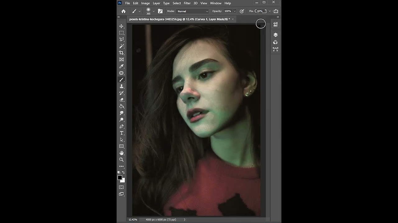 how to remove light effect from face in photoshop | #shorts