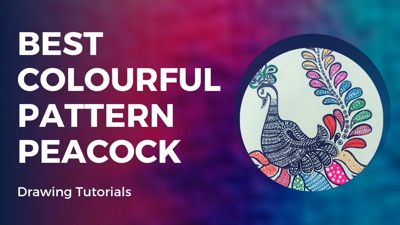 Colourful Pattern Peacock | Drawing Tutorials @InfinitySri