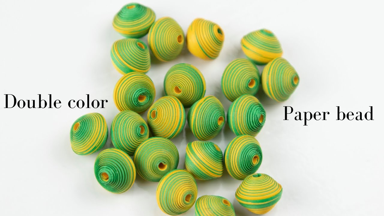 Learn how to make double-color paper beads pt 1 ( Thank you very much for over 2k subscribers❤️)