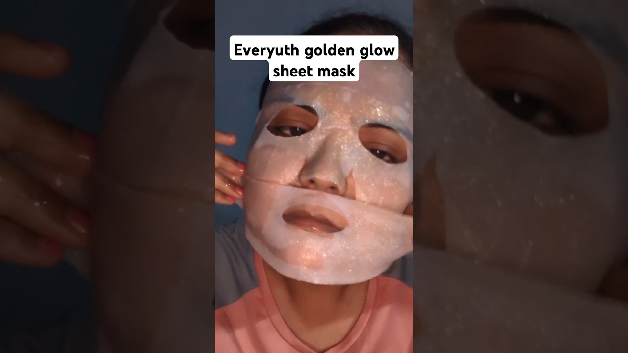 My honest reaction to the Everyuth Golden Glow Sheet Mask. Spoiler: It wasn't glowing. 