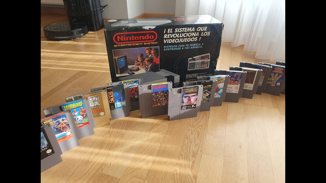 Nintendo Nes ESP-2 en caja y 15 de los mejores juegos de la Consola como Zelda, Megaman, Super Mario