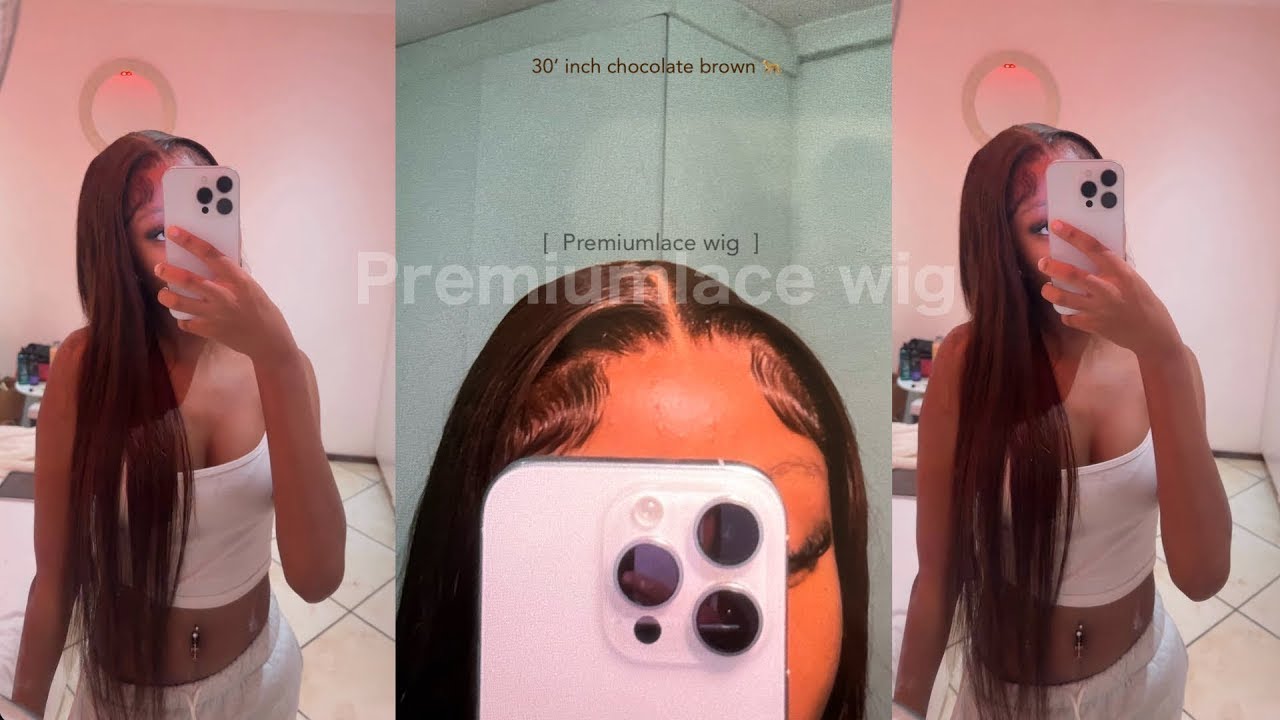 Chocolate Brown HD Lace Frontal Wig Color 4 Brazilian Human Hair Wig ft Premium Lace Wig
