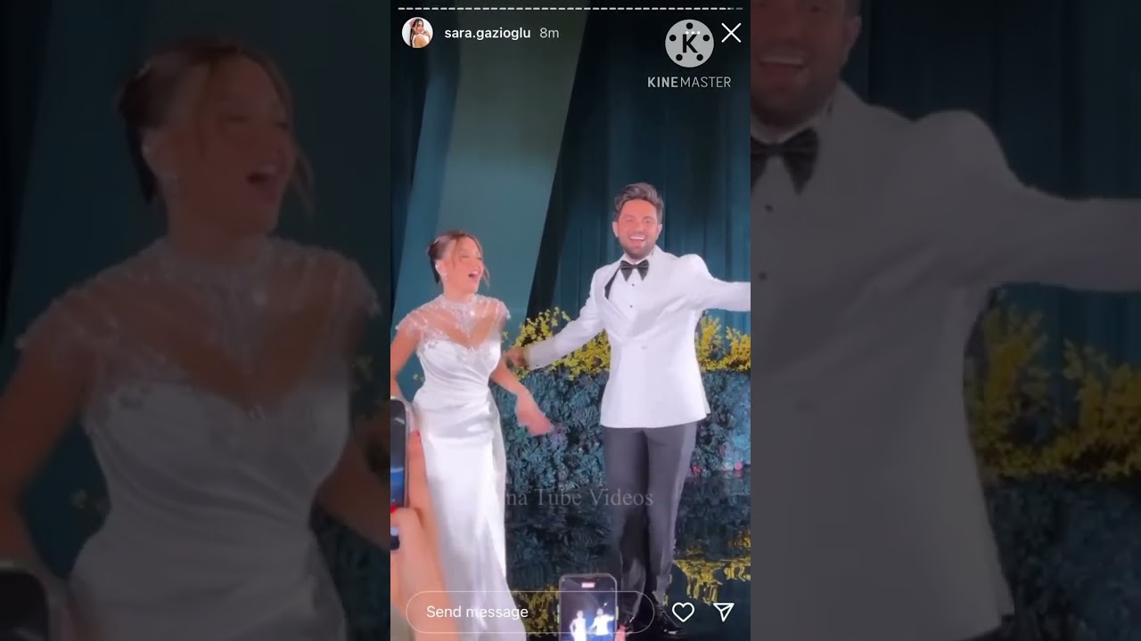 زفاف غيث وسارة❤️اطلالة العرسان التانية بالأبيض😍غيث وسارة عزفو على الطبل والمعازيم حملو غيث وسارة😂