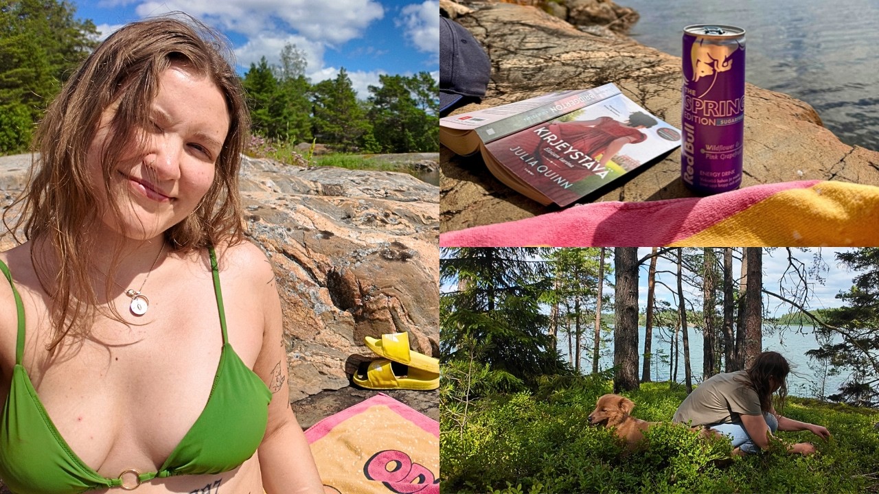 Kesäpäivä mökillä saaressa