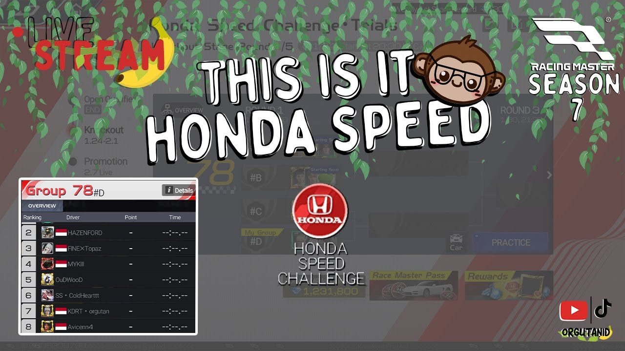 Day 3, This is it. Honda Speed | Racing Master | Livestream D-152 Streamer Magang