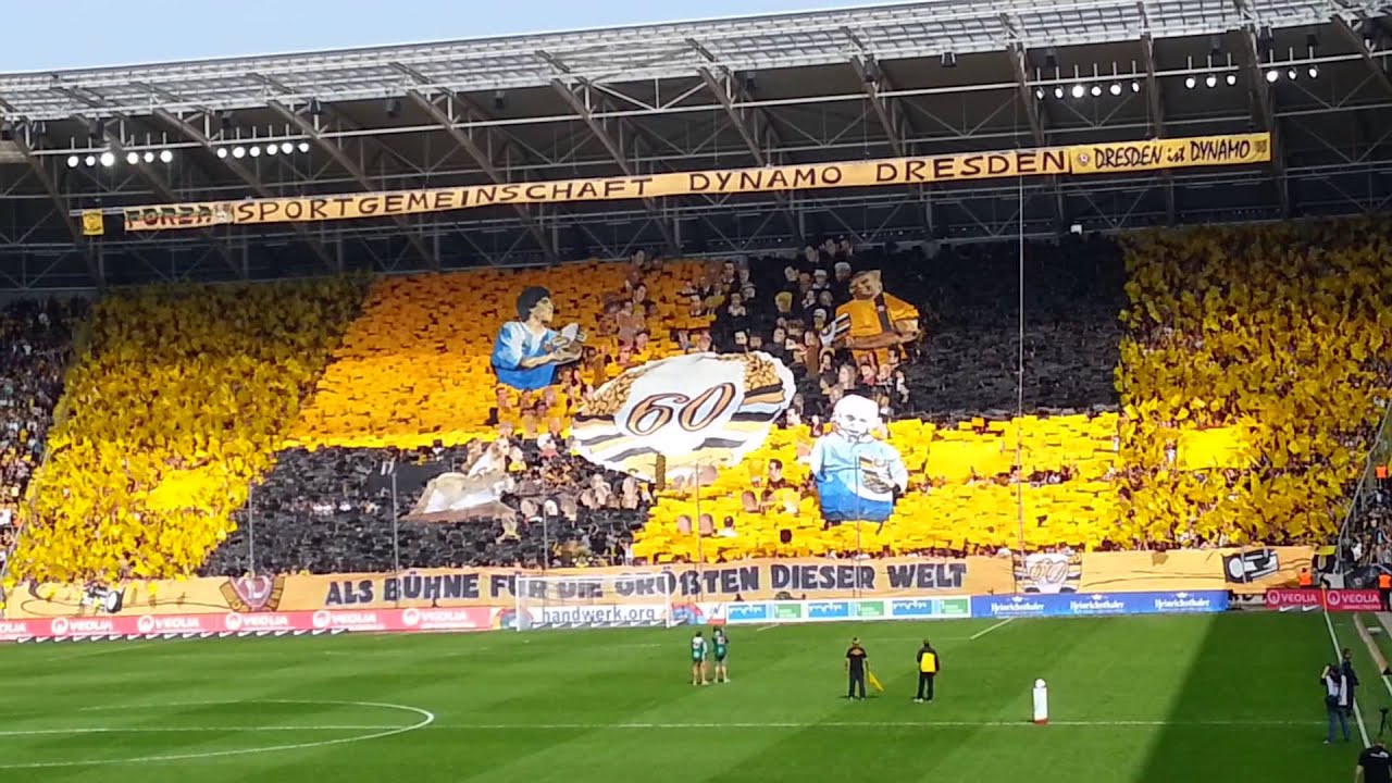 60 Jahre Dynamo Dresden Choreo  - Gänsehaut Pur!!!