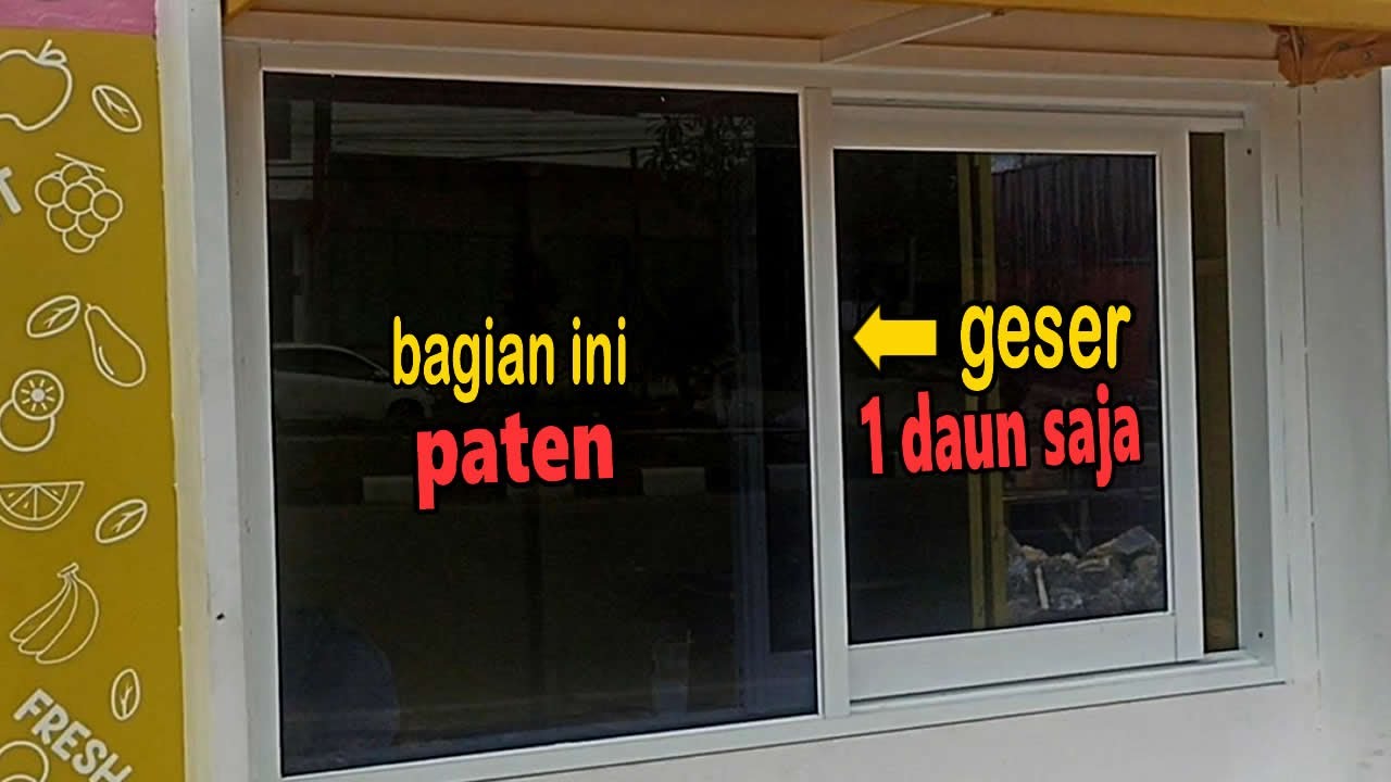 Tutorial Cara Membuat Jendela Sliding Aluminium 1 Daun