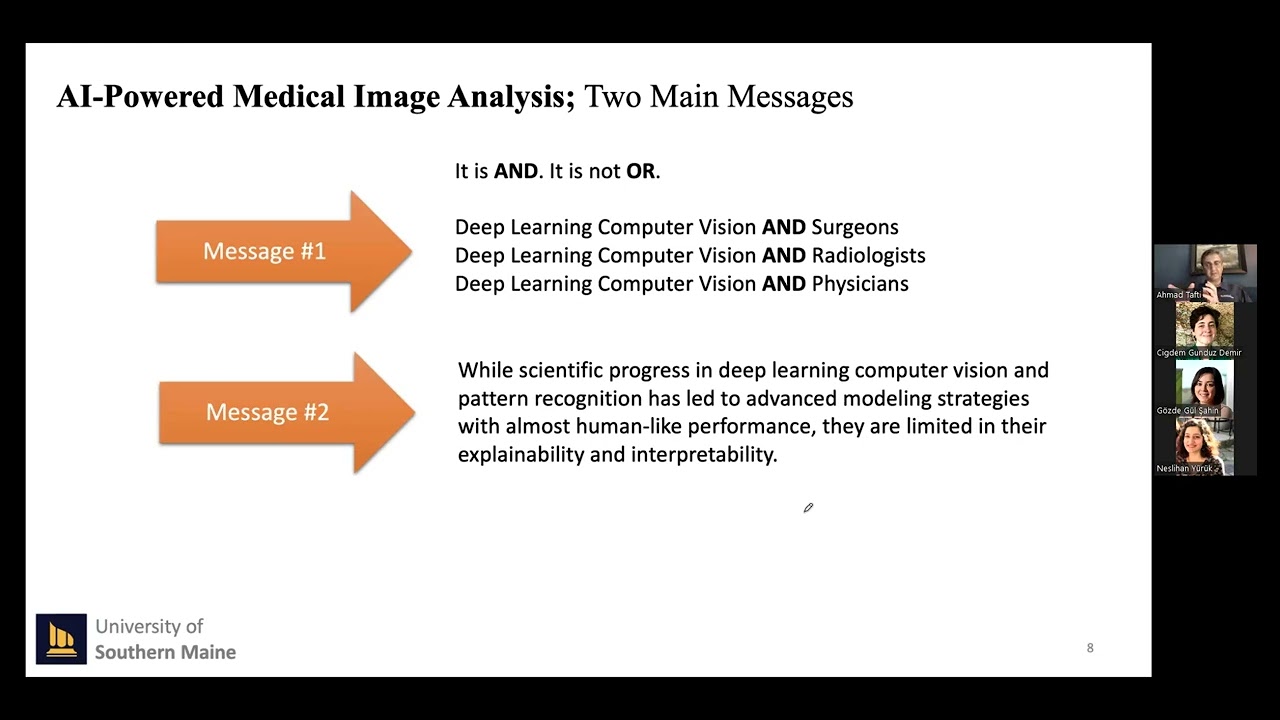 Ahmad P. Tafti: Explainable AI in Medical Image Analysis: Lessons Learned in TJA Research