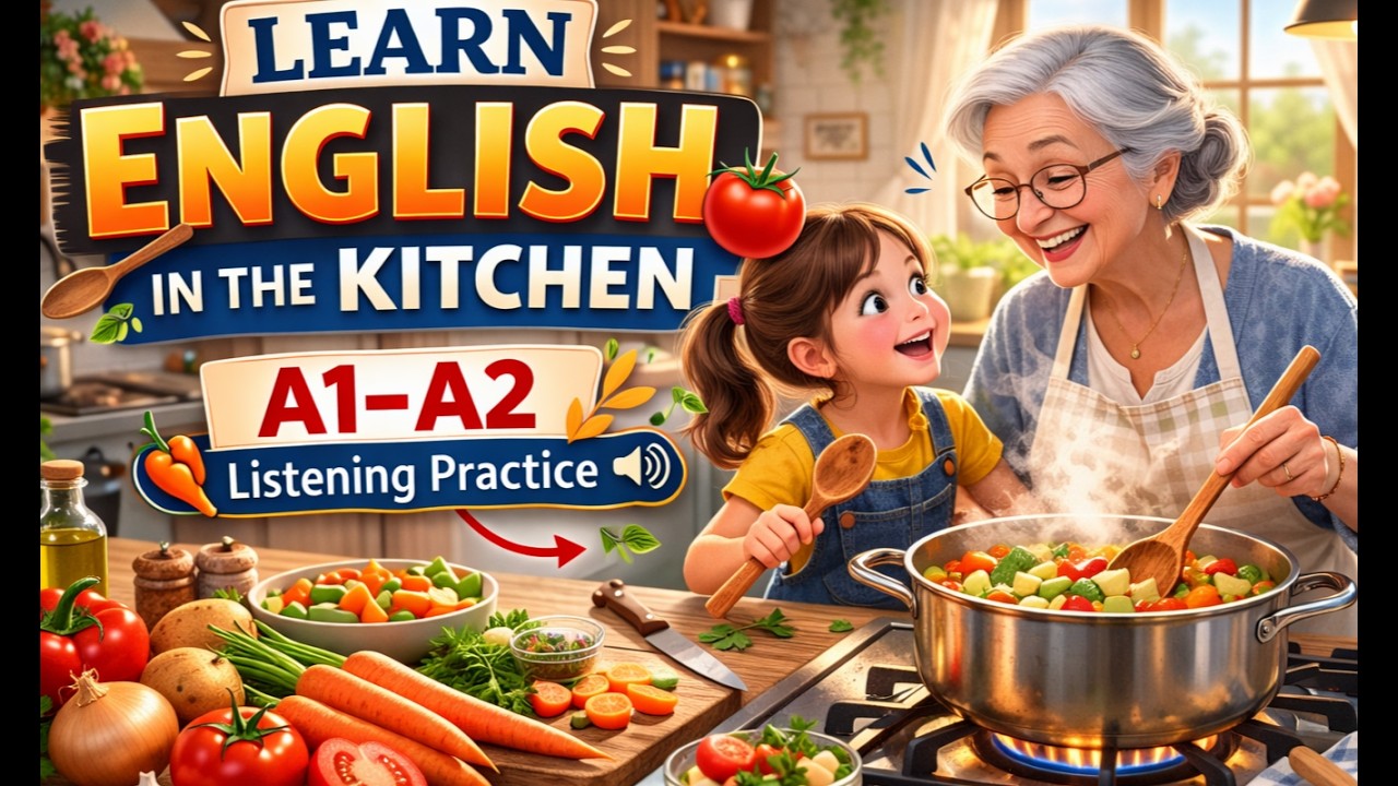 Vegetable Stew with Grandma | Easy English Listening Practice (A1–A2)