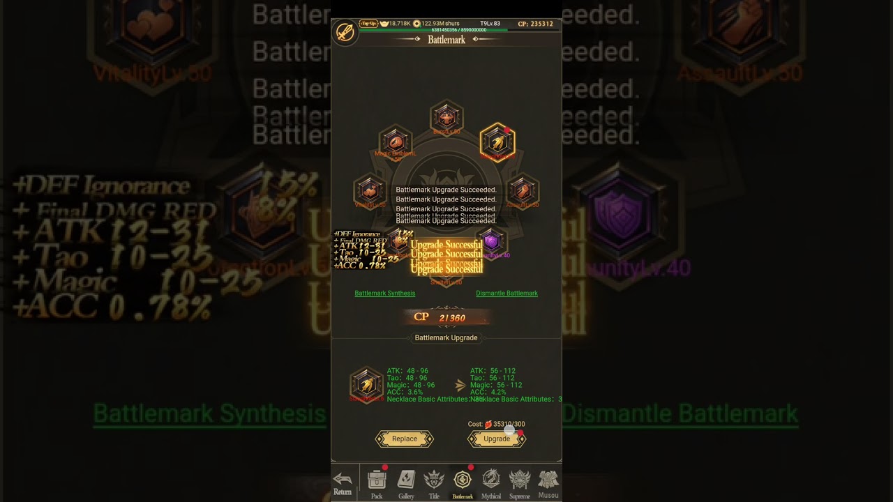 Warriors and Adventure - Update, Battlemark synthethis, and... holy crap! Red Mark!