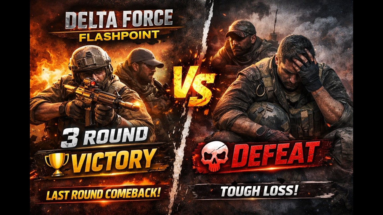Delta Force Flashpoint 3 Round Fight ⚔️ Victory vs Defeat Full Action... Fight with rishigama 👿👿