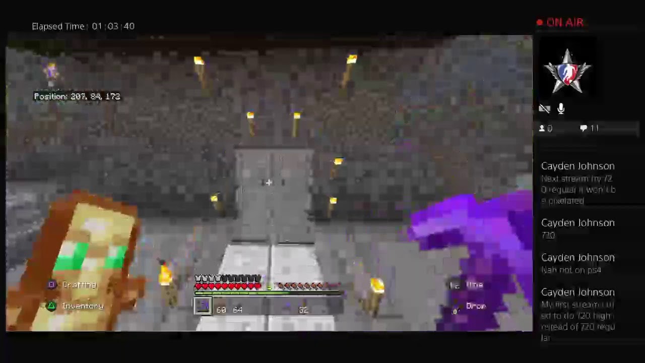 Mining for 1 hour