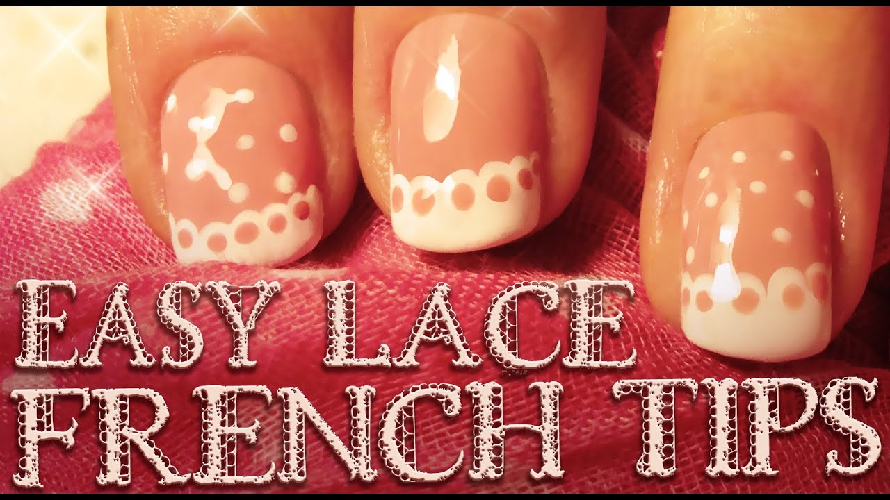 Tutorial: How to do easy lace french tips nail art