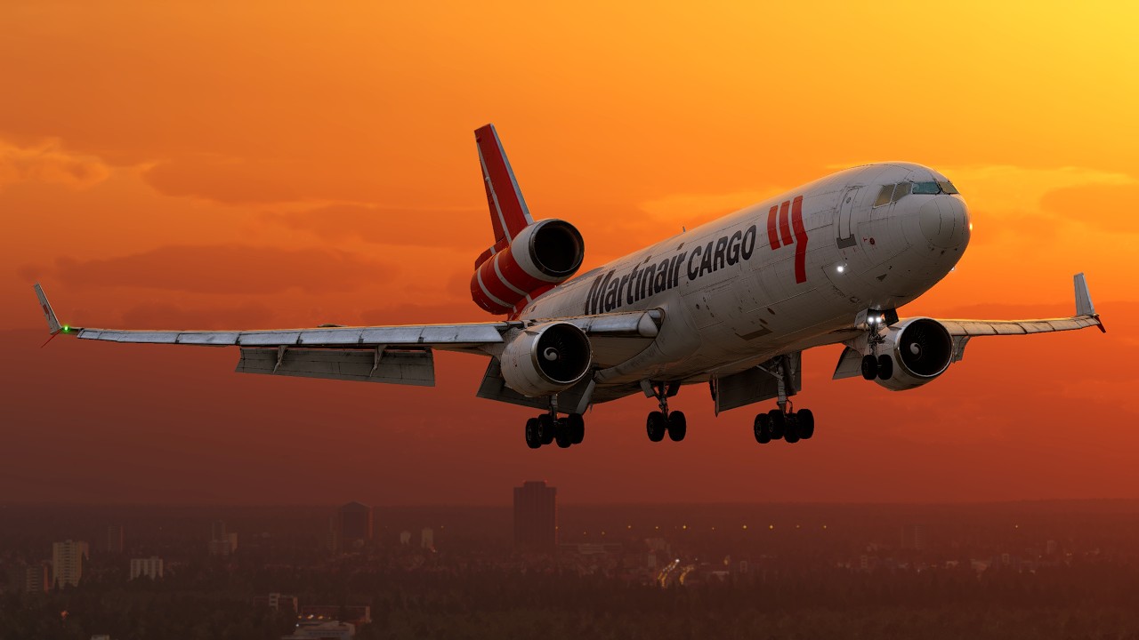 X-Plane 12 | Landing at Frankfurt Airport with Martinair Cargo | Rotate MD-11F
