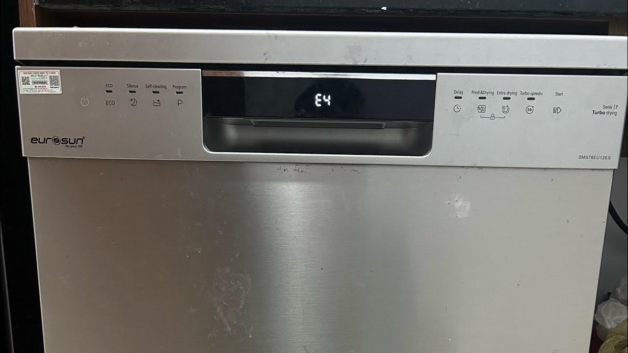 Cách khắc phục lỗi E4 trên máy rửa bát eurosun