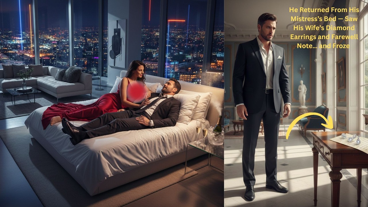 He Returned From His Mistress’s Bed Saw His Wife’s Diamond Earrings Farewell Note and Froze#betrayal