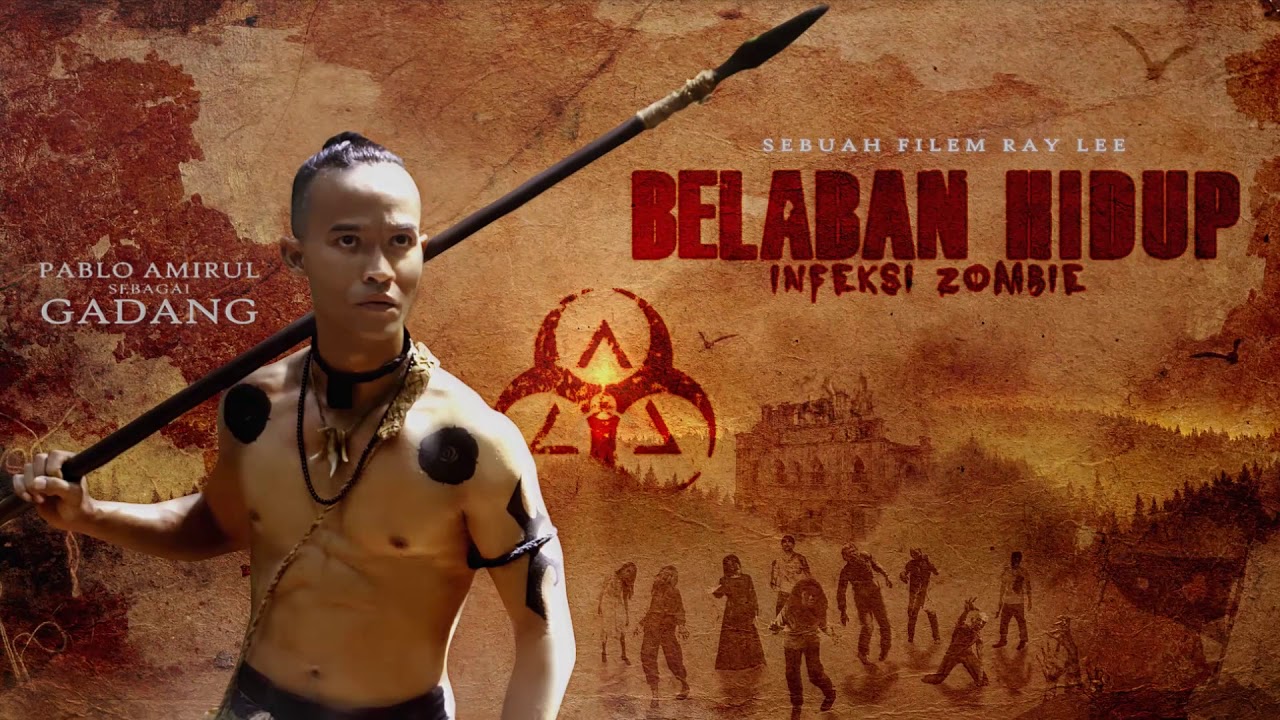 Belaban Hidup-Infeksi Zombie 2D Character Poster