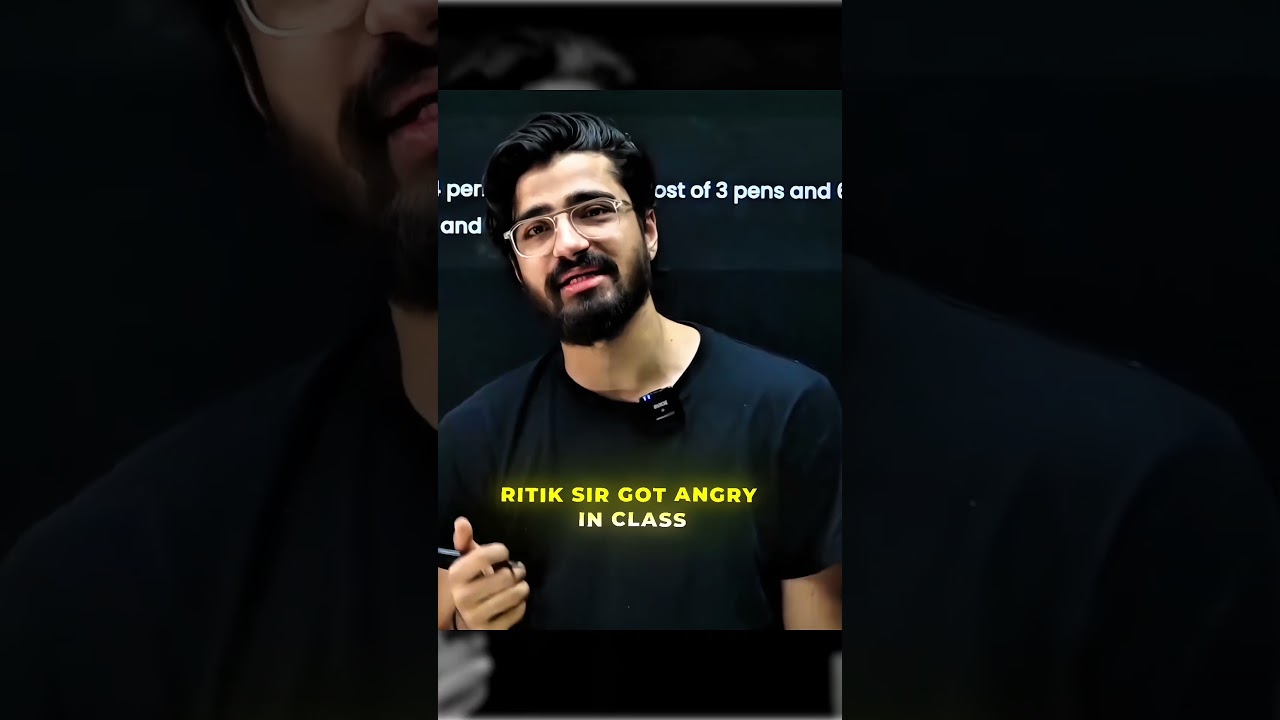 Ritik sir got angry in class🥹💯#samridhimam #physicswallah #jee #neet #class10 #pw_motivation #pw