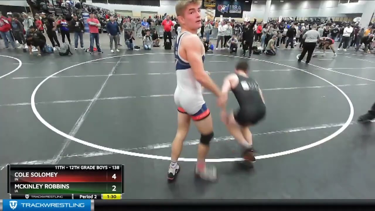 138 Lbs Semifinal - McKinley Robbins, IA Vs Cole Solomey, IN 6296