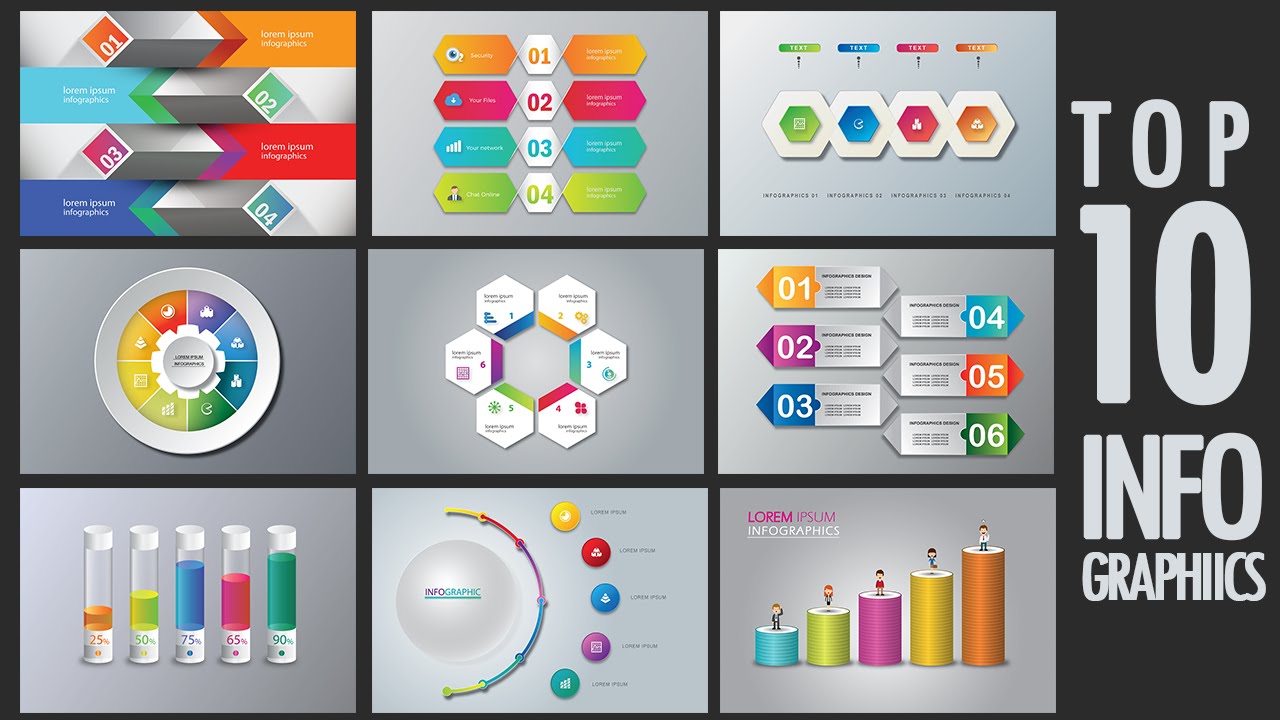 Top 10 Graphic Design 3D Infographic by Graphic Tweakz