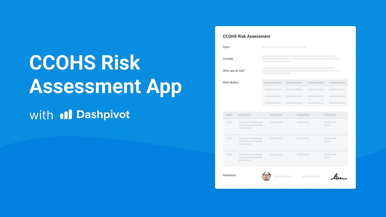 Manage Risks with CCOHS Risk Assessment on Dashpivot