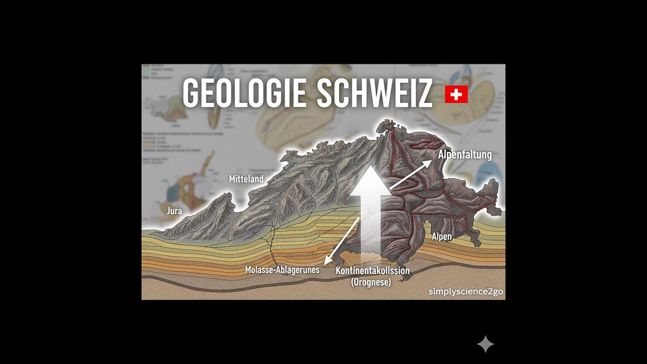 Geologie der Schweiz: Alpen, Mittelland & Jura 🇨🇭🏔️ | Orogenese, Molasse & Plattenkollision erklärt