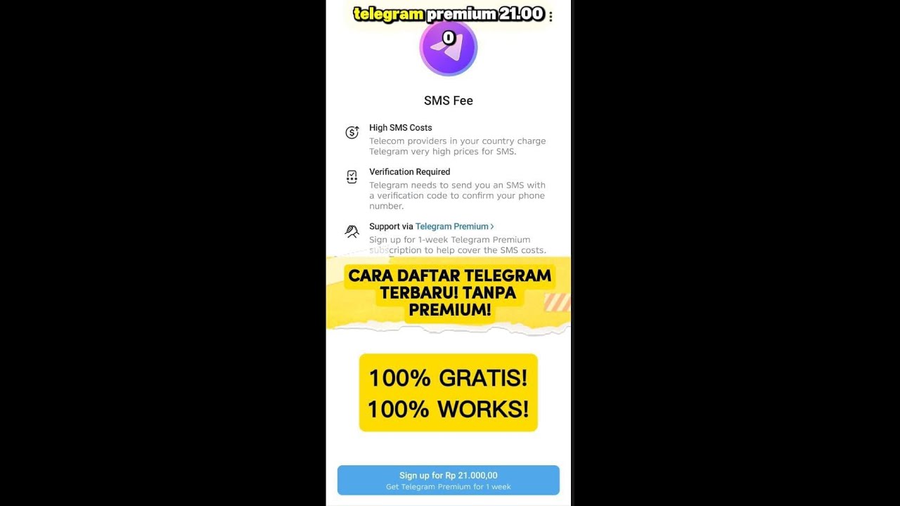 GRATIS!! TIDAK PERLU BELI PREMIUM! Cara Mendaftar Telegram di HP Android 100% WORKS! - No Tipu-tipu!