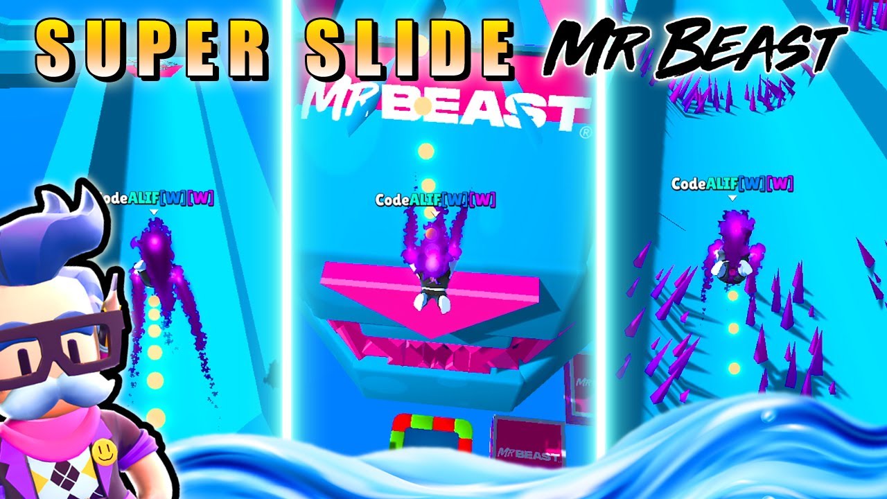 PLAY TOP 8 SUPER SLIDE MRBEAST WORKSHOP MAPS STUMBLE GUYS!