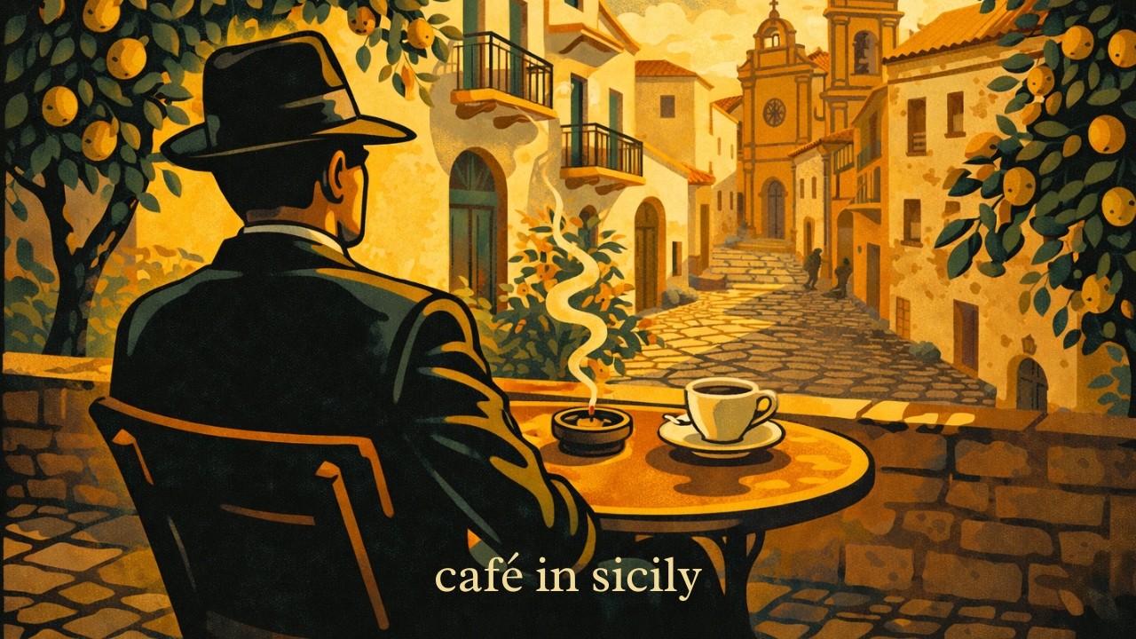 you’re sitting in a café in sicily | slow jazz for focus